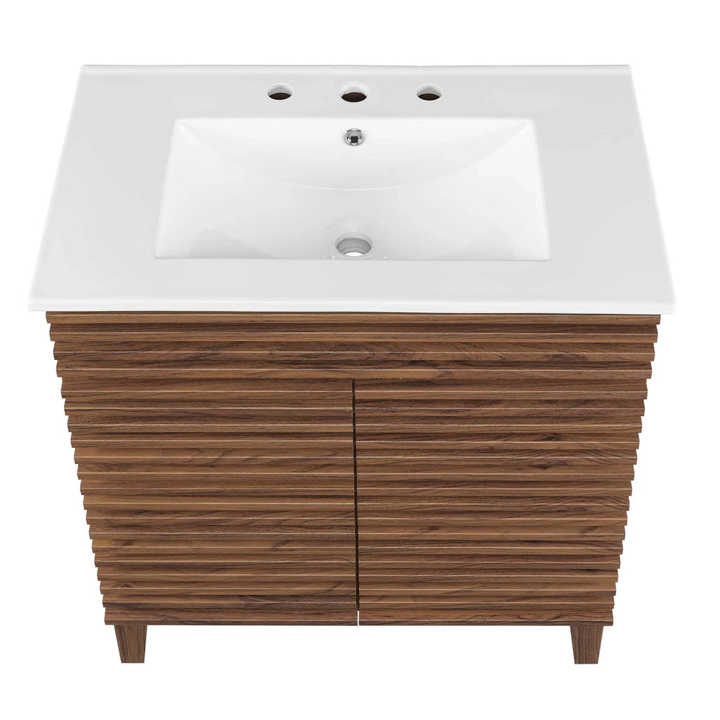 Render Bathroom Vanities with White Basin Included