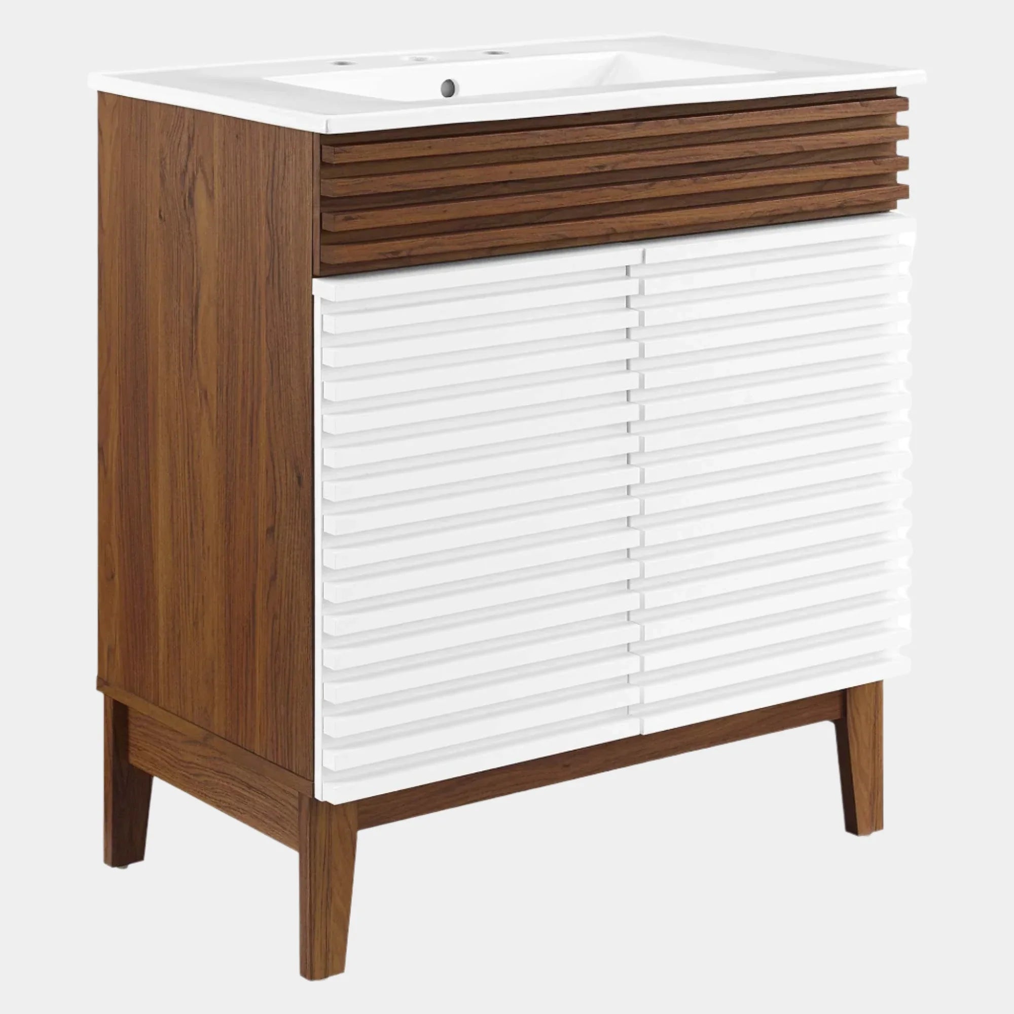 Render Bathroom Vanities with White Basin Included
