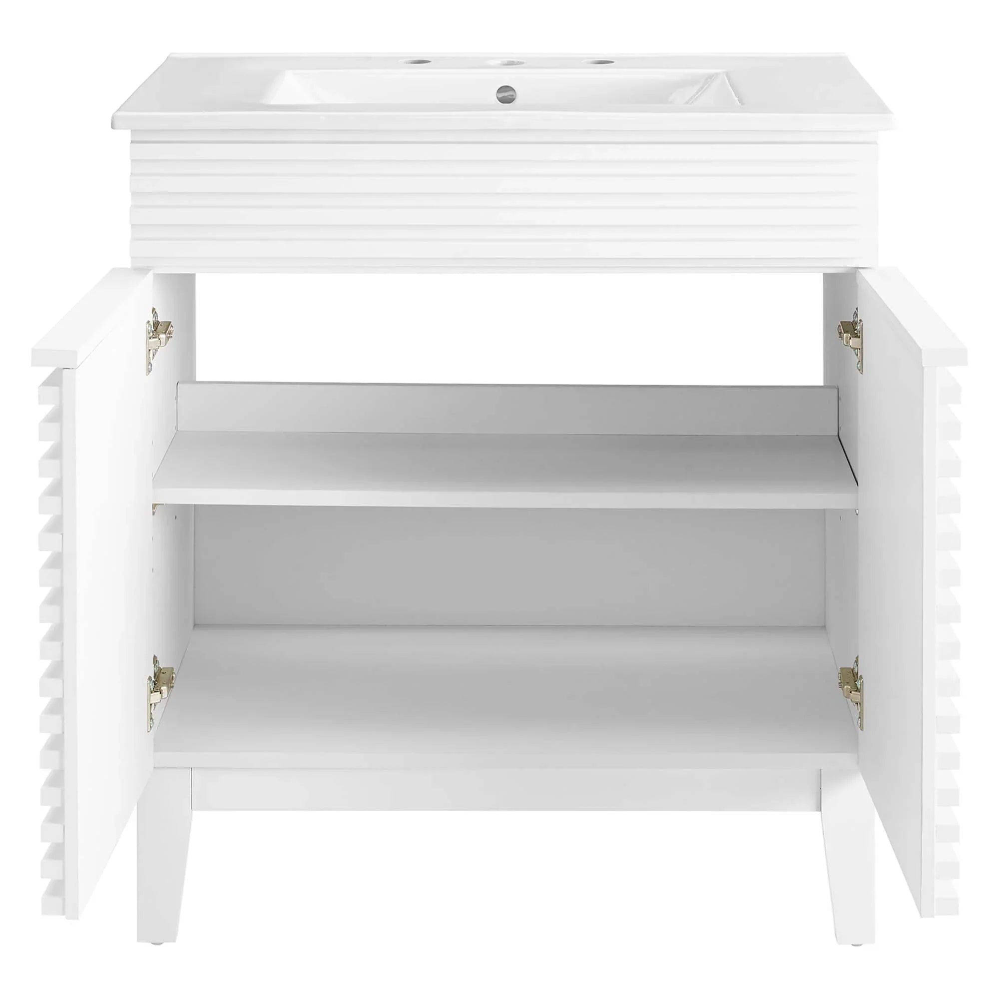 Render Bathroom Vanities with White Basin Included