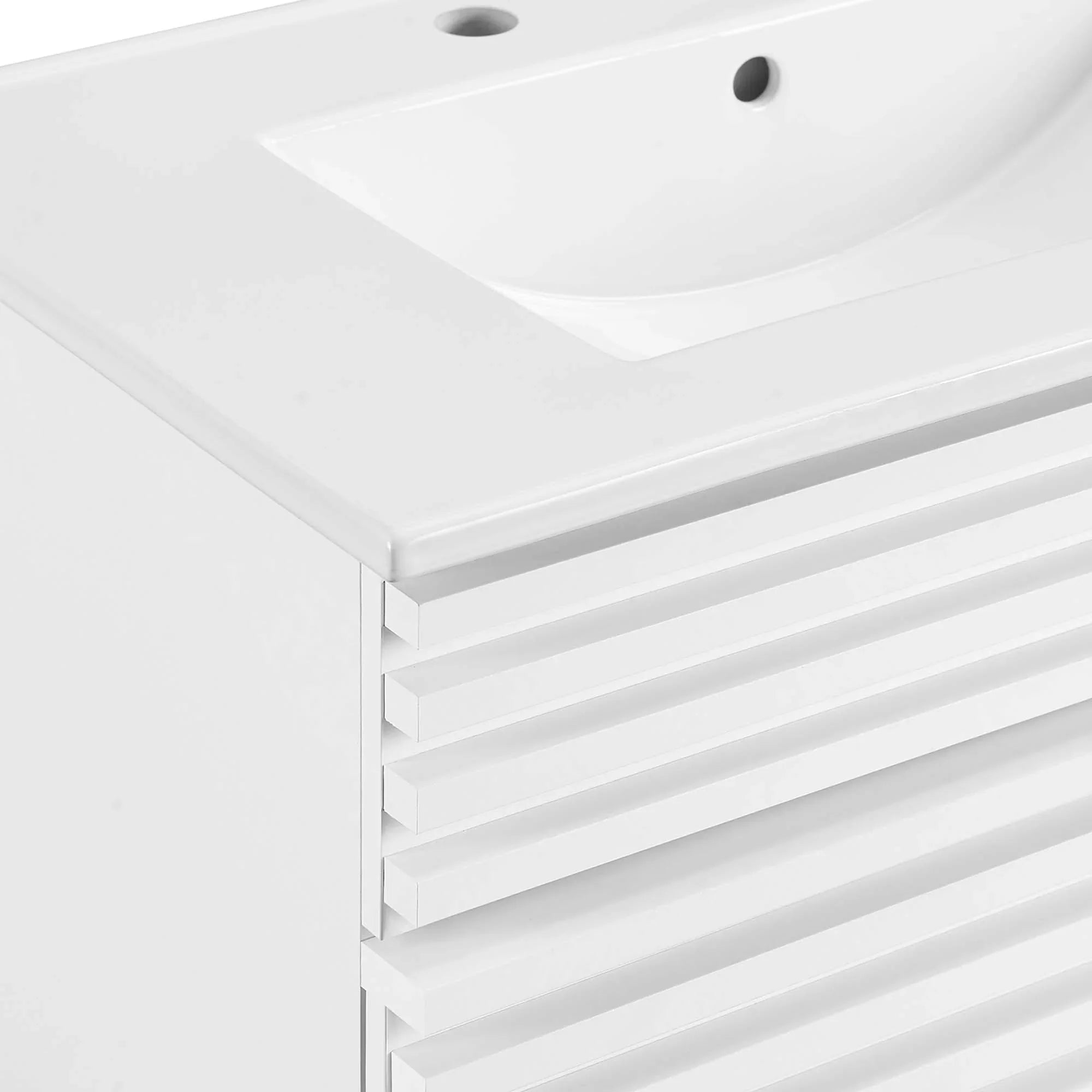 Render Bathroom Vanities with White Basin Included