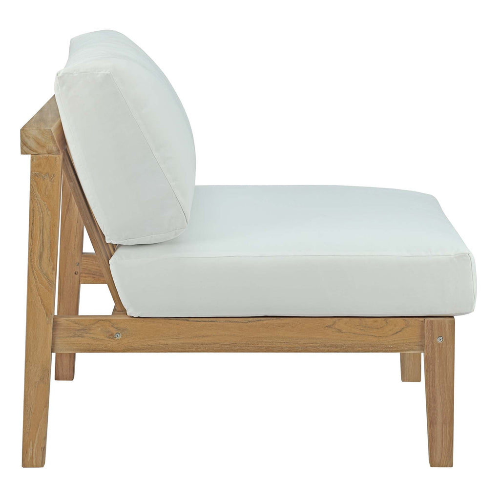 Bayport 6 Piece Outdoor Patio Teak Set in Natural White