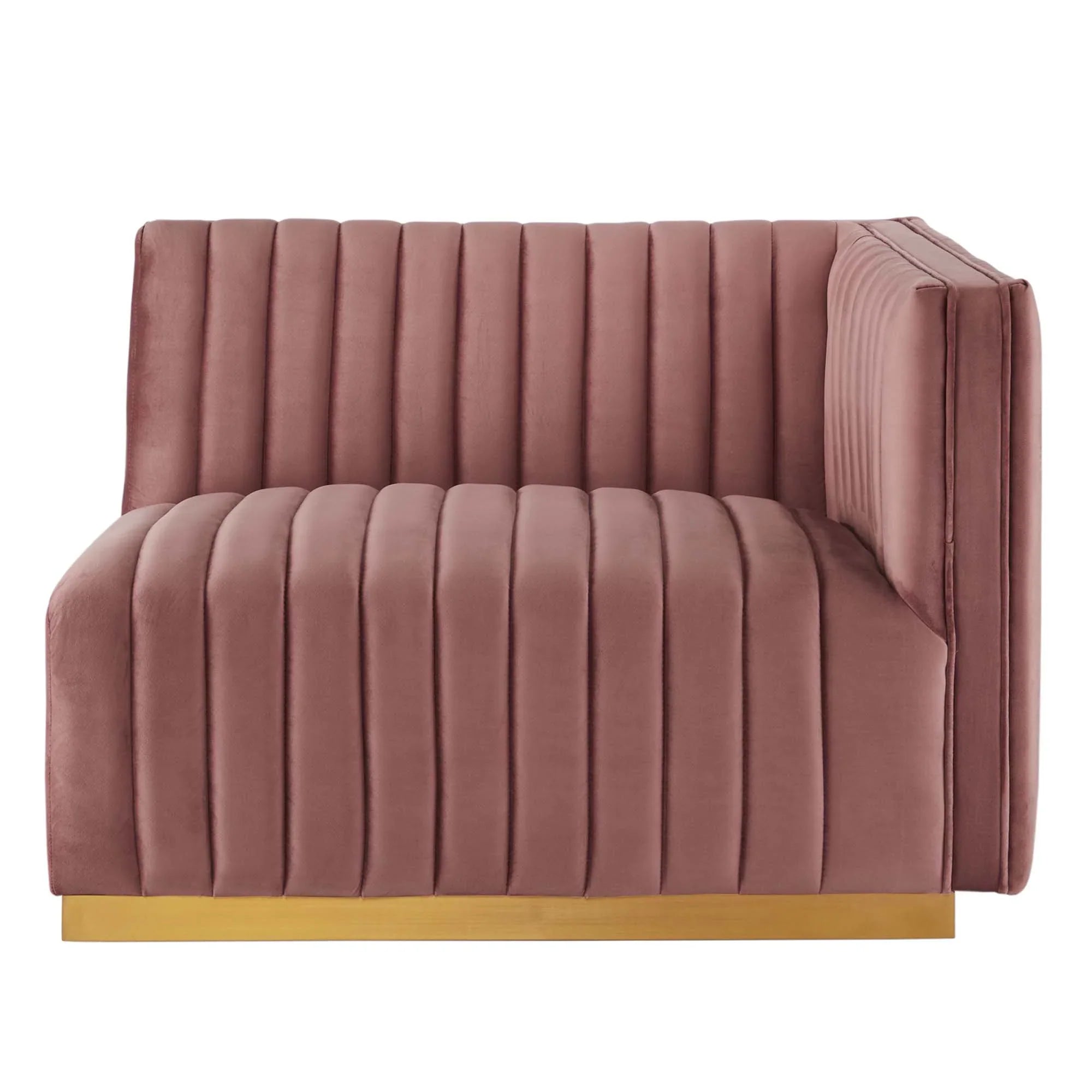 Conjure Channel Tufted Performance Velvet Right-Arm Chair