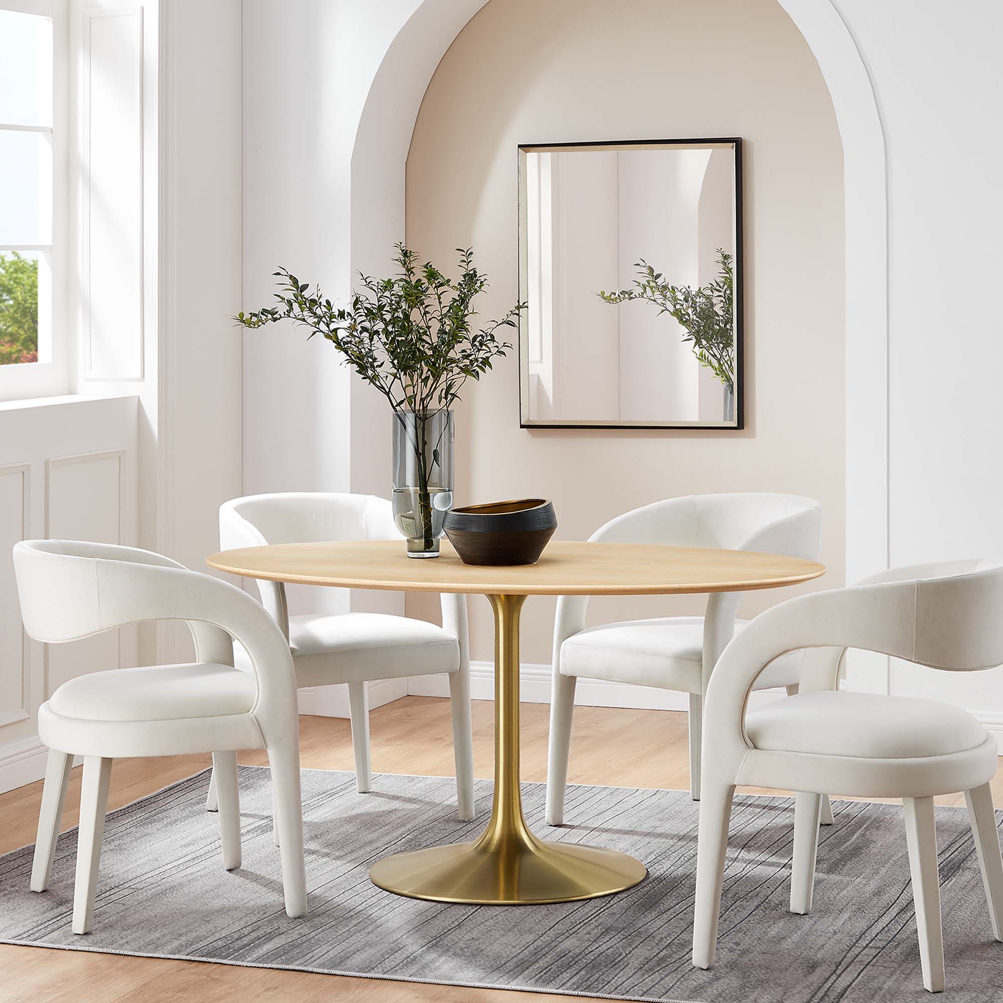 Lippa Oval Wood Dining Table