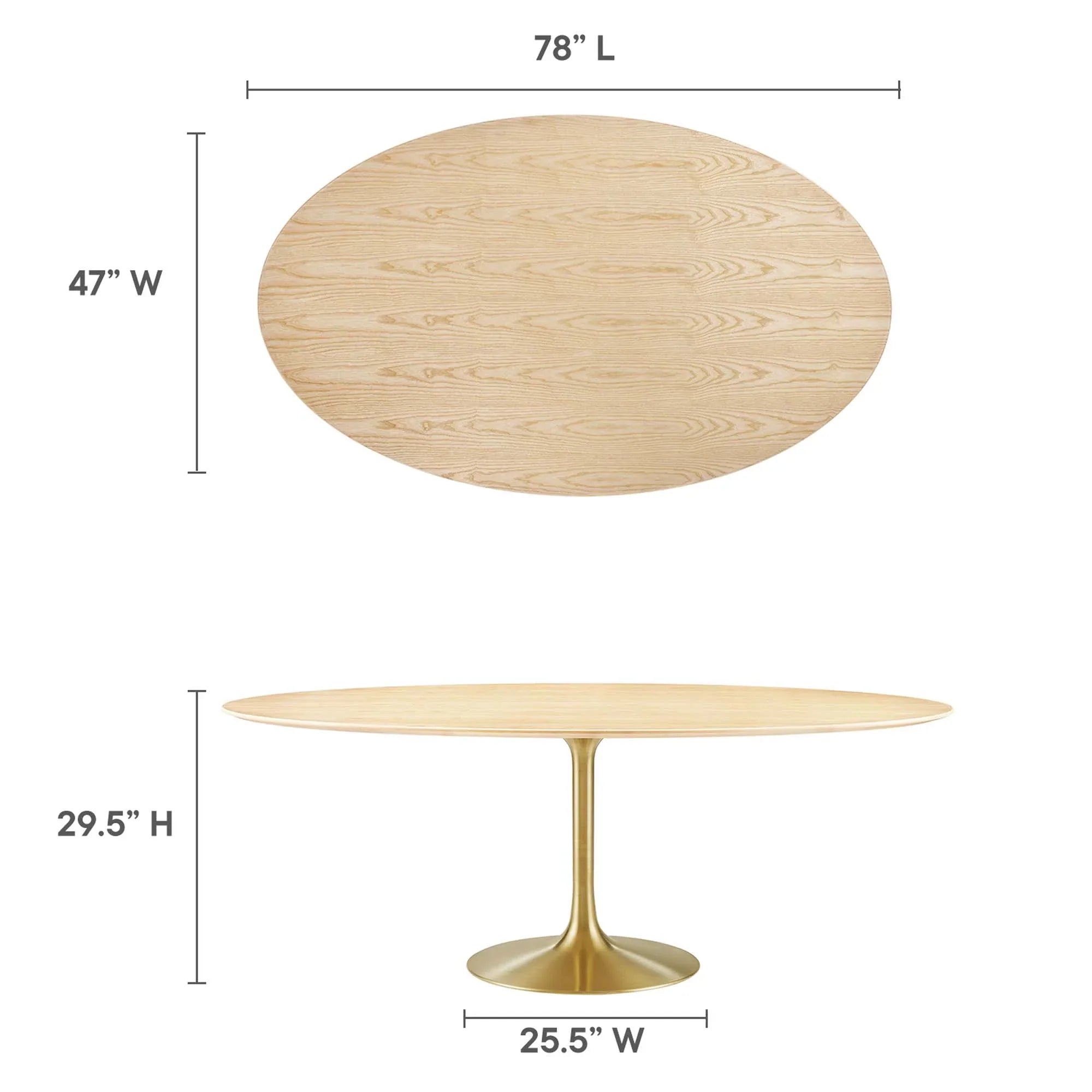 Lippa Oval Wood Dining Table