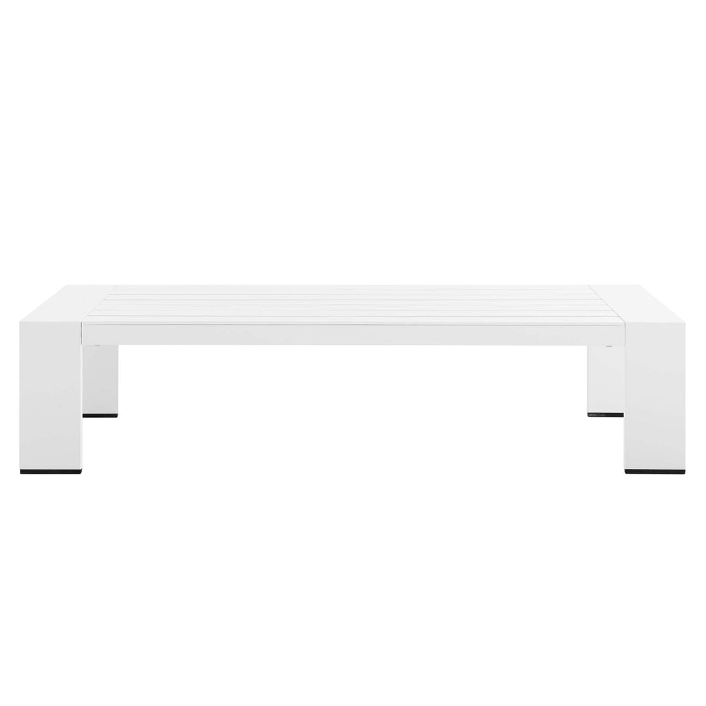 Tahoe Outdoor Patio Powder-Coated Aluminum Coffee Table in Gray