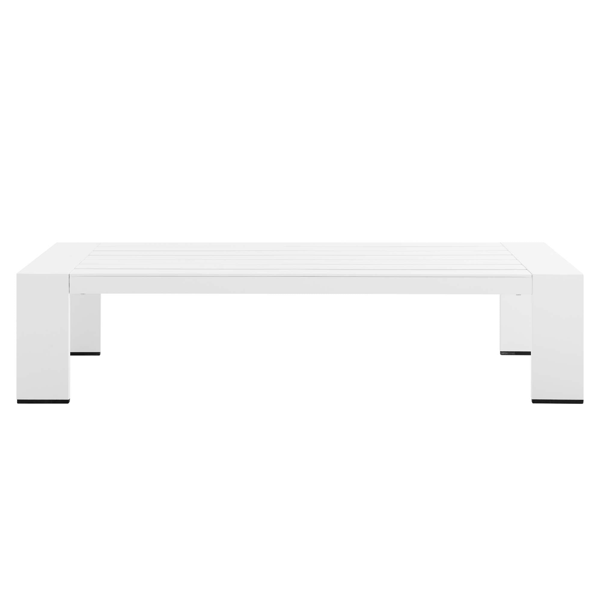 Tahoe Outdoor Patio Powder-Coated Aluminum Coffee Table in Gray