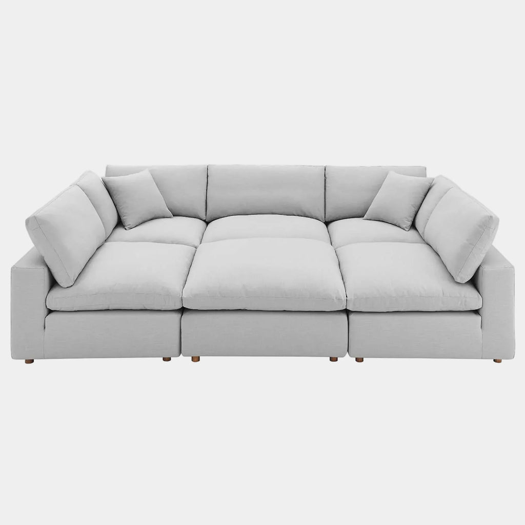 Commix 6-Piece Down Filled Overstuffed Sectional Sofa