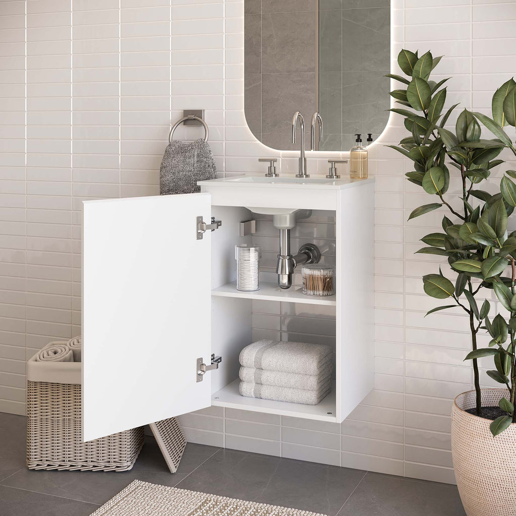 Bryn Wall-Mount Bathroom Vanity Basin Included