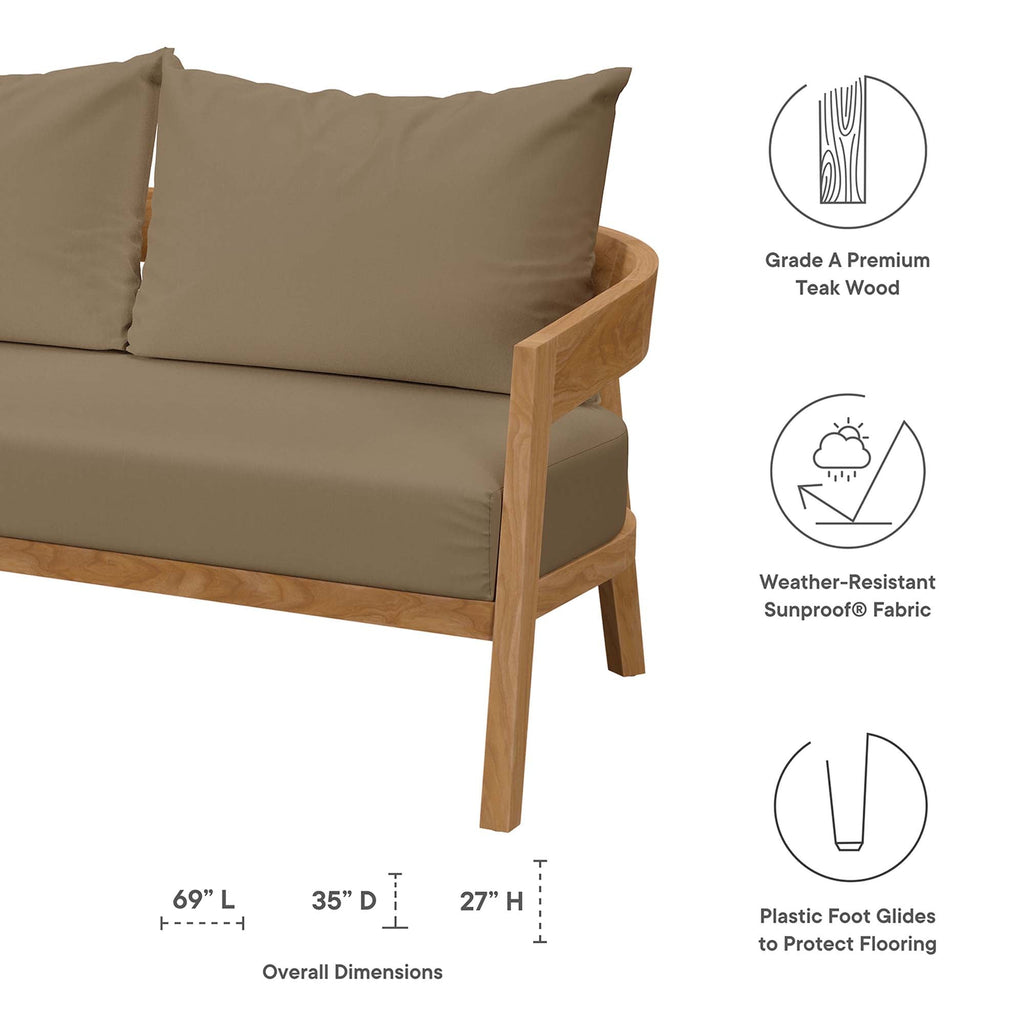 Brisbane 3-Piece Teak Wood Outdoor Patio
