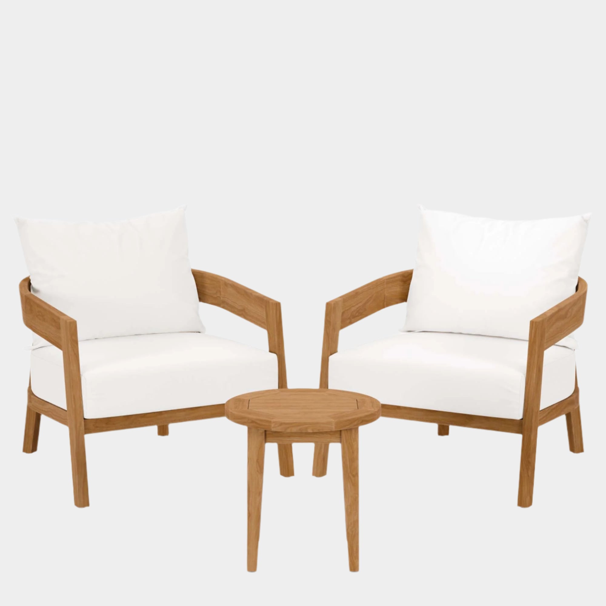 Brisbane 3-Piece Teak Wood Outdoor Patio Set