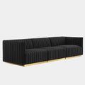 Conjure Channel Tufted Performance Velvet Sofa