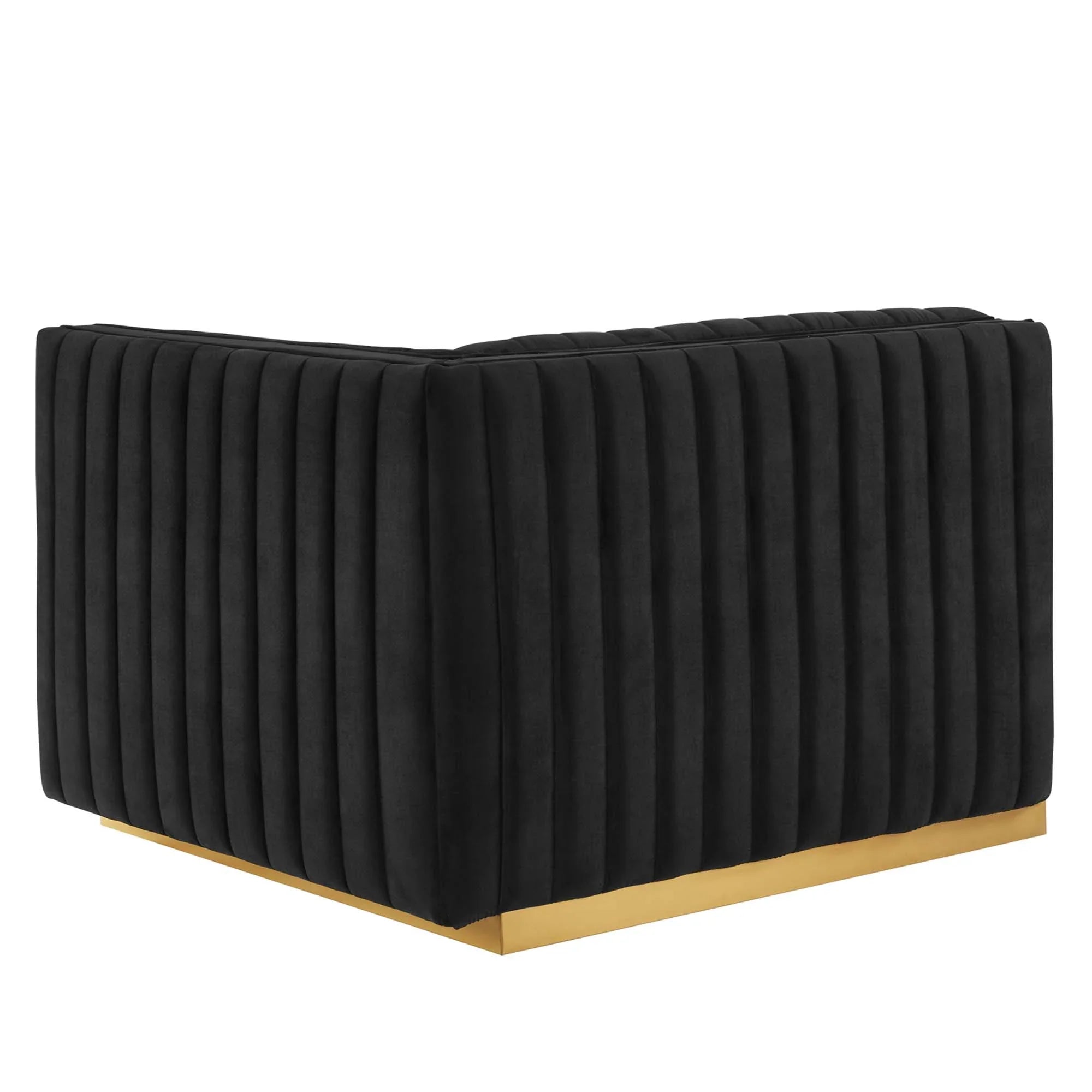 Conjure 4-Piece Channel Tufted Performance Velvet Sofa