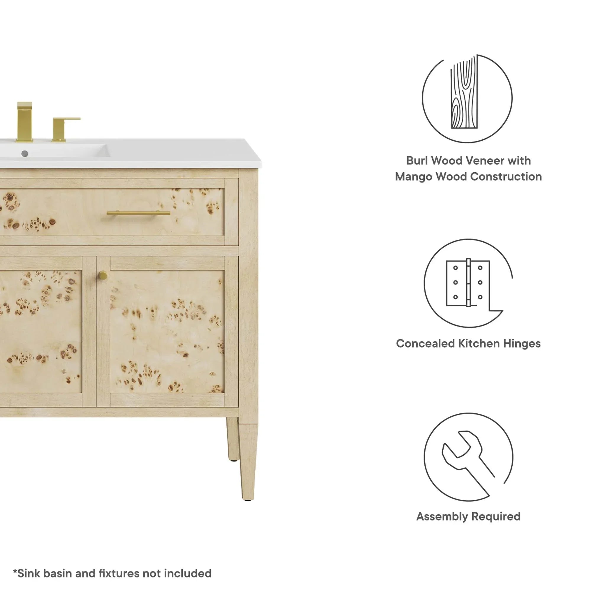 Elysian Bathroom Cabinet Basin Not Included