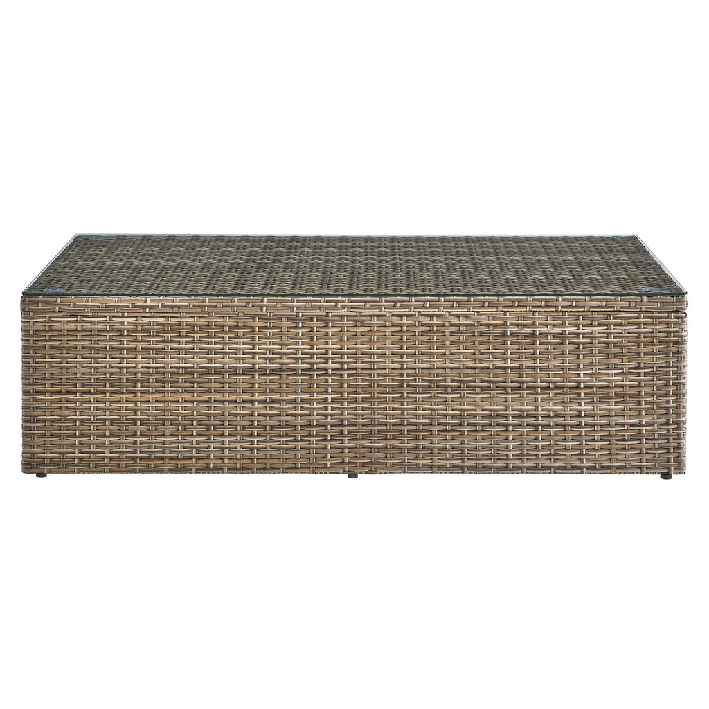 Convene 4-Piece Outdoor Patio Furniture Set in Cappuccino White