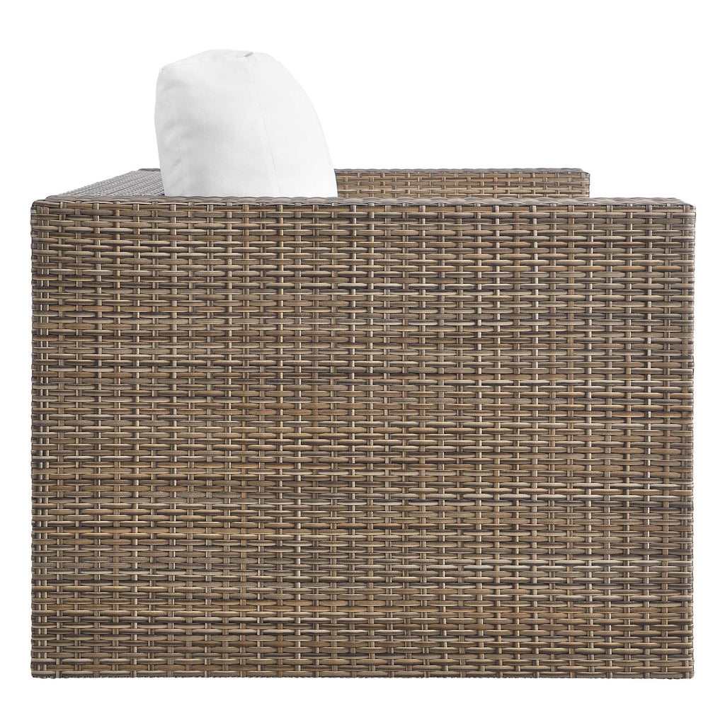 Convene 4-Piece Outdoor Patio Furniture Set in Cappuccino White
