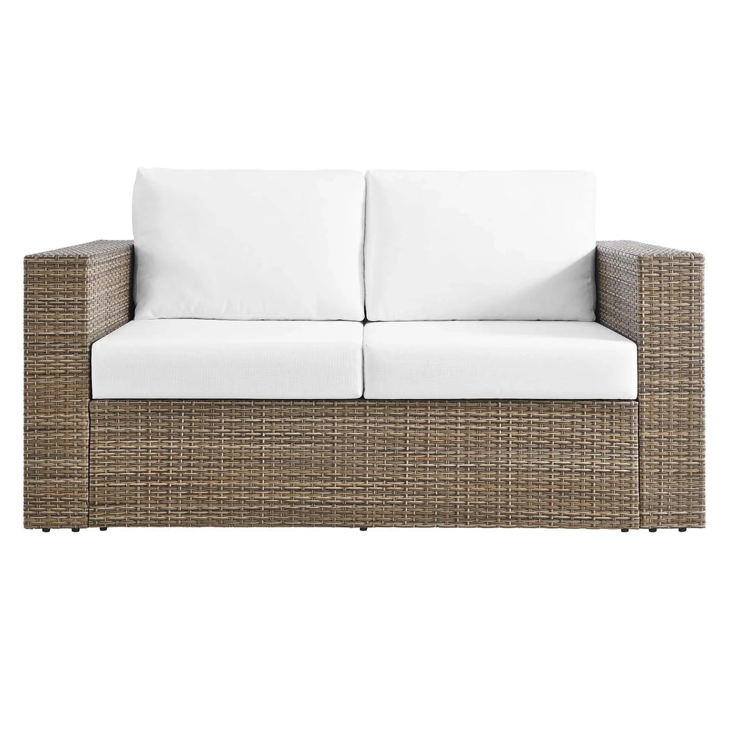 Convene 4-Piece Outdoor Patio Furniture Set in Cappuccino White