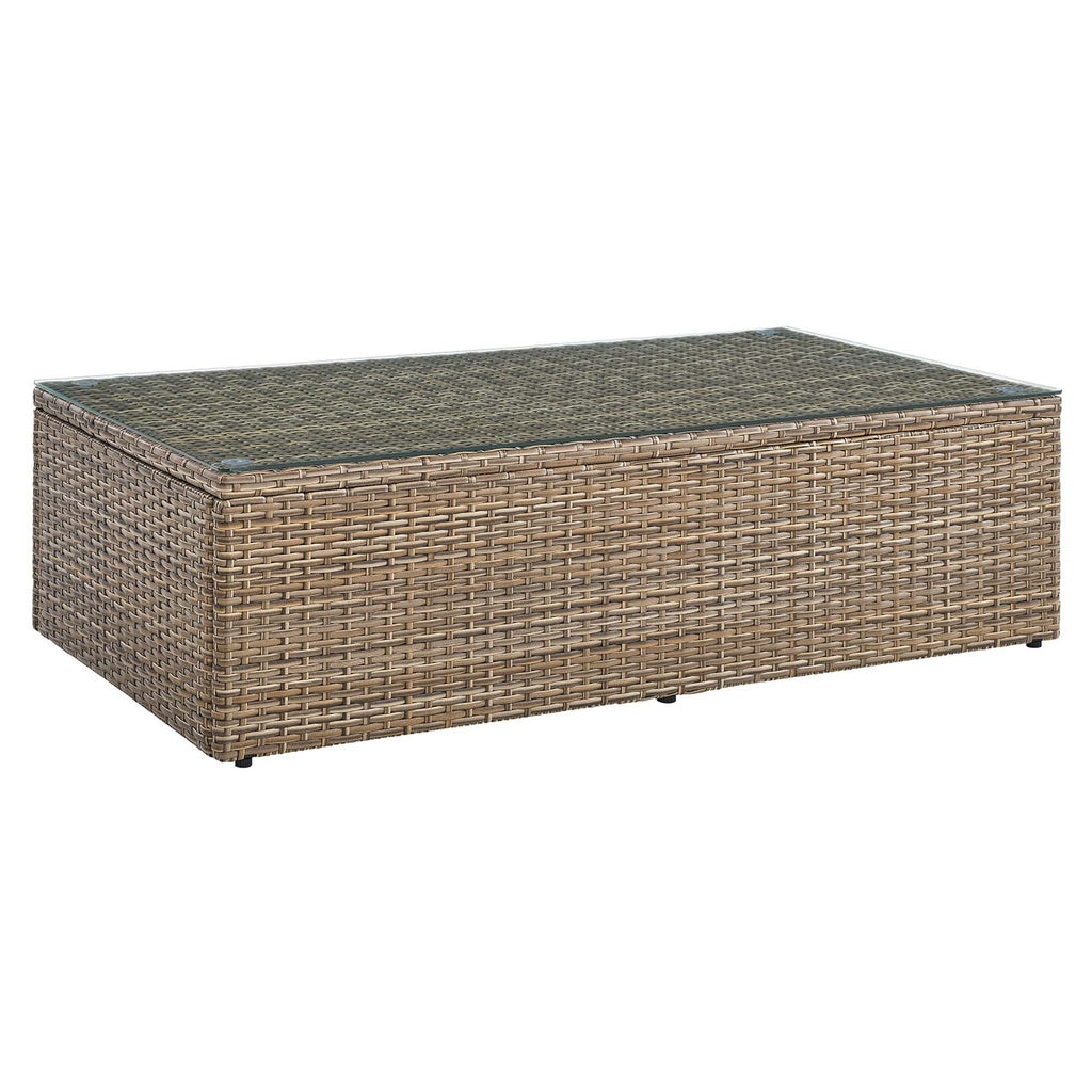 Convene 4-Piece Outdoor Patio Furniture Set in Cappuccino White