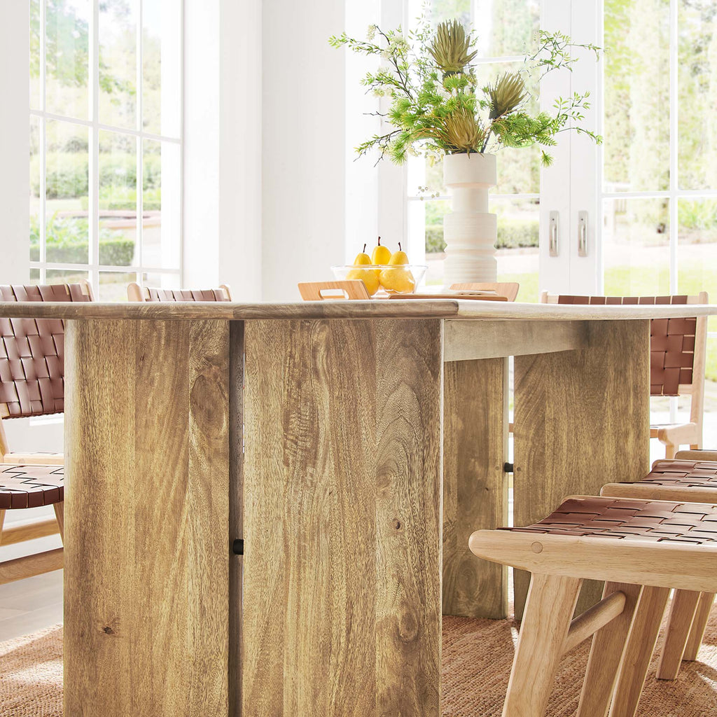Amistad 86" Wood Dining Table in Oak