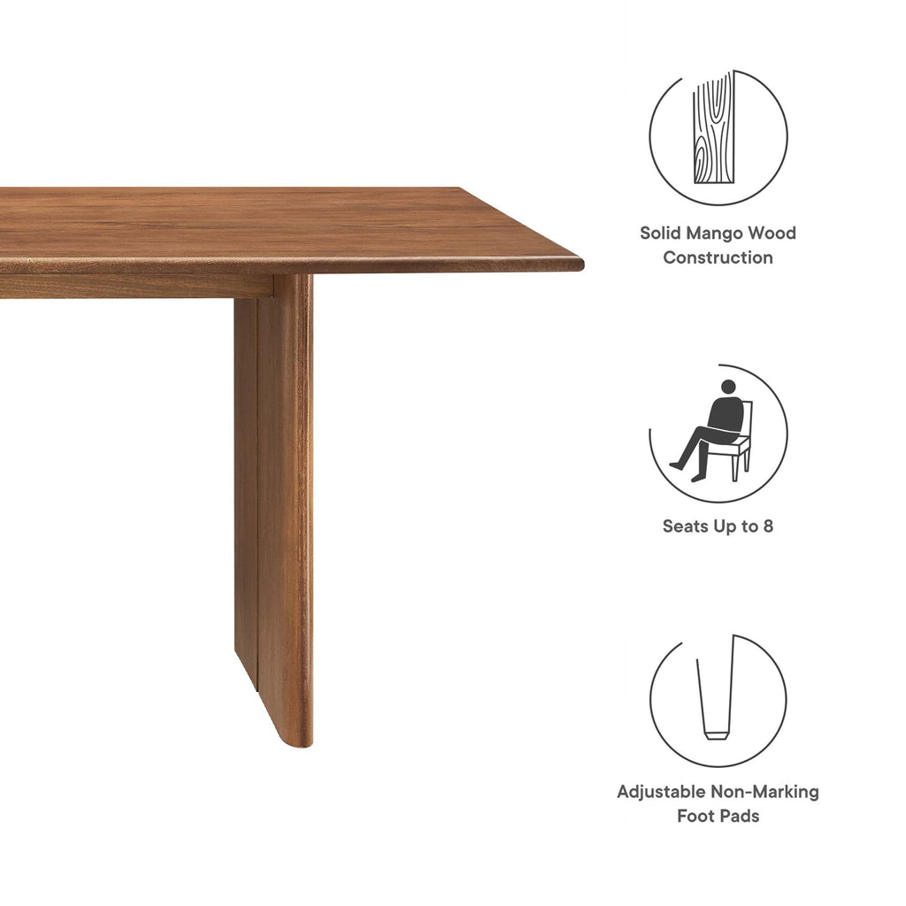 Amistad 86" Wood Dining Table in Oak