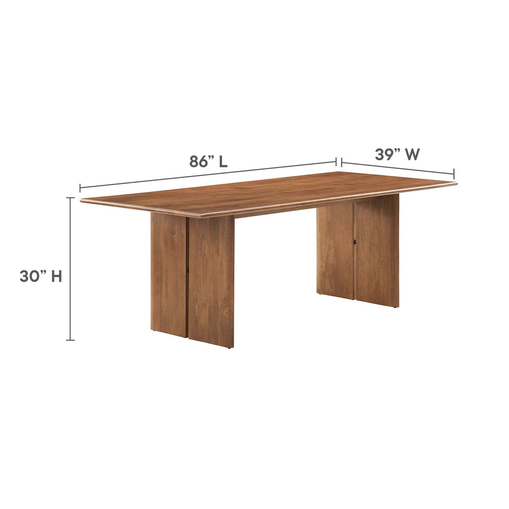 Amistad 86" Wood Dining Table in Oak