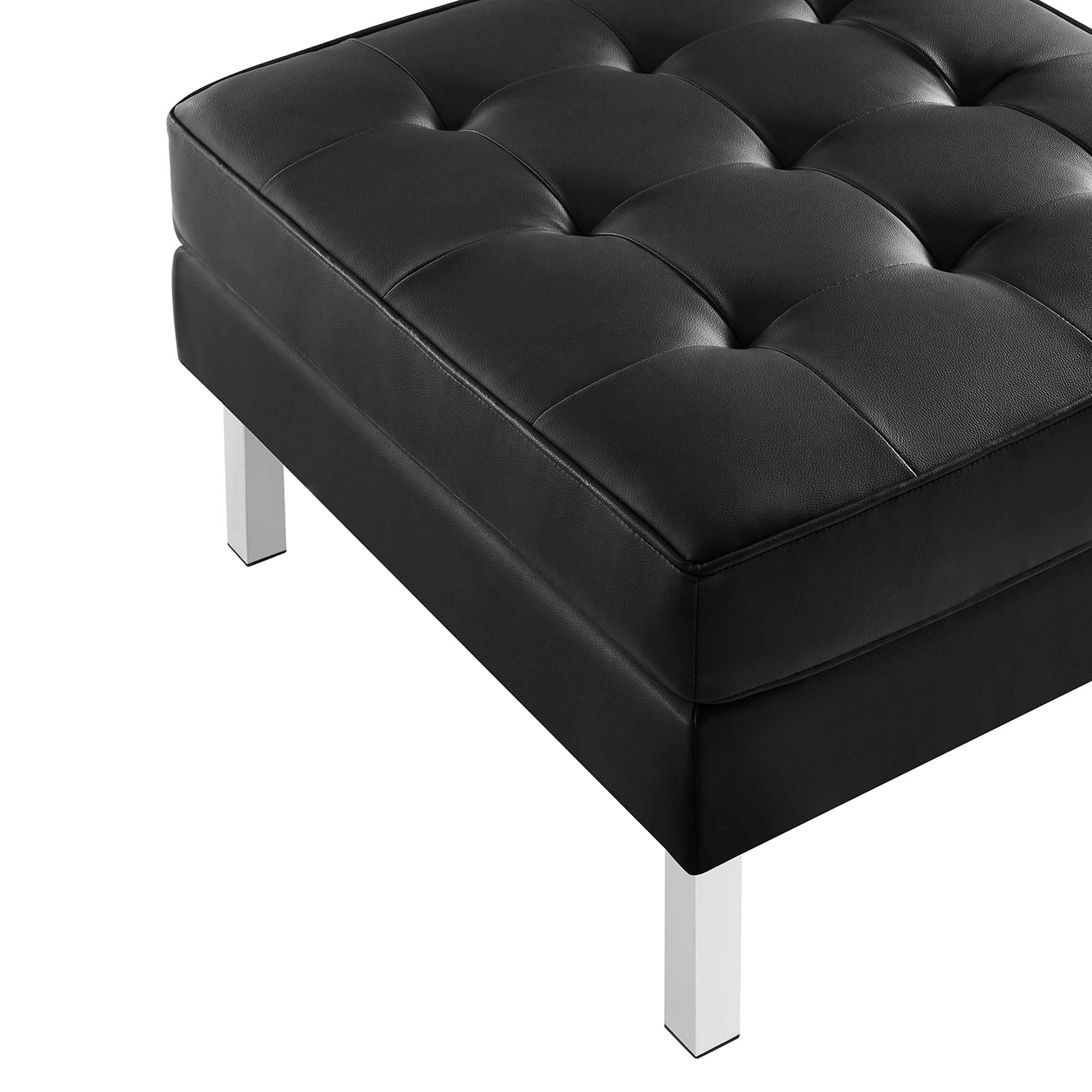Loft Tufted Vegan Leather Sofa
