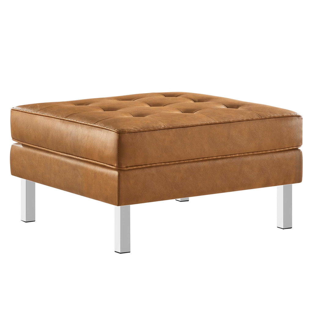 Loft Tufted Vegan Leather Sofa