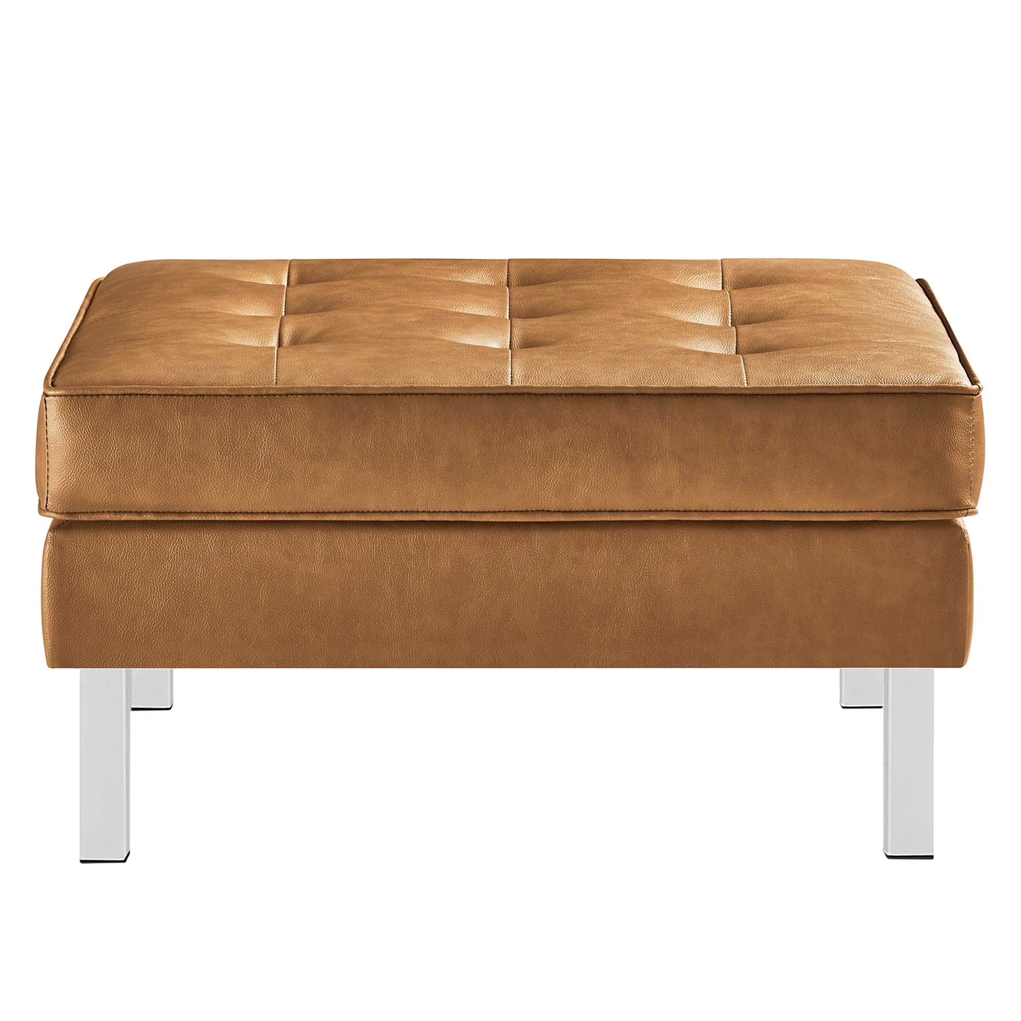 Loft Tufted Vegan Leather Sofa