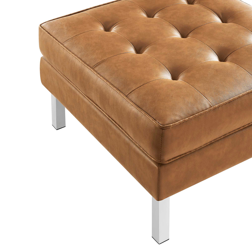 Loft Tufted Vegan Leather Sofa