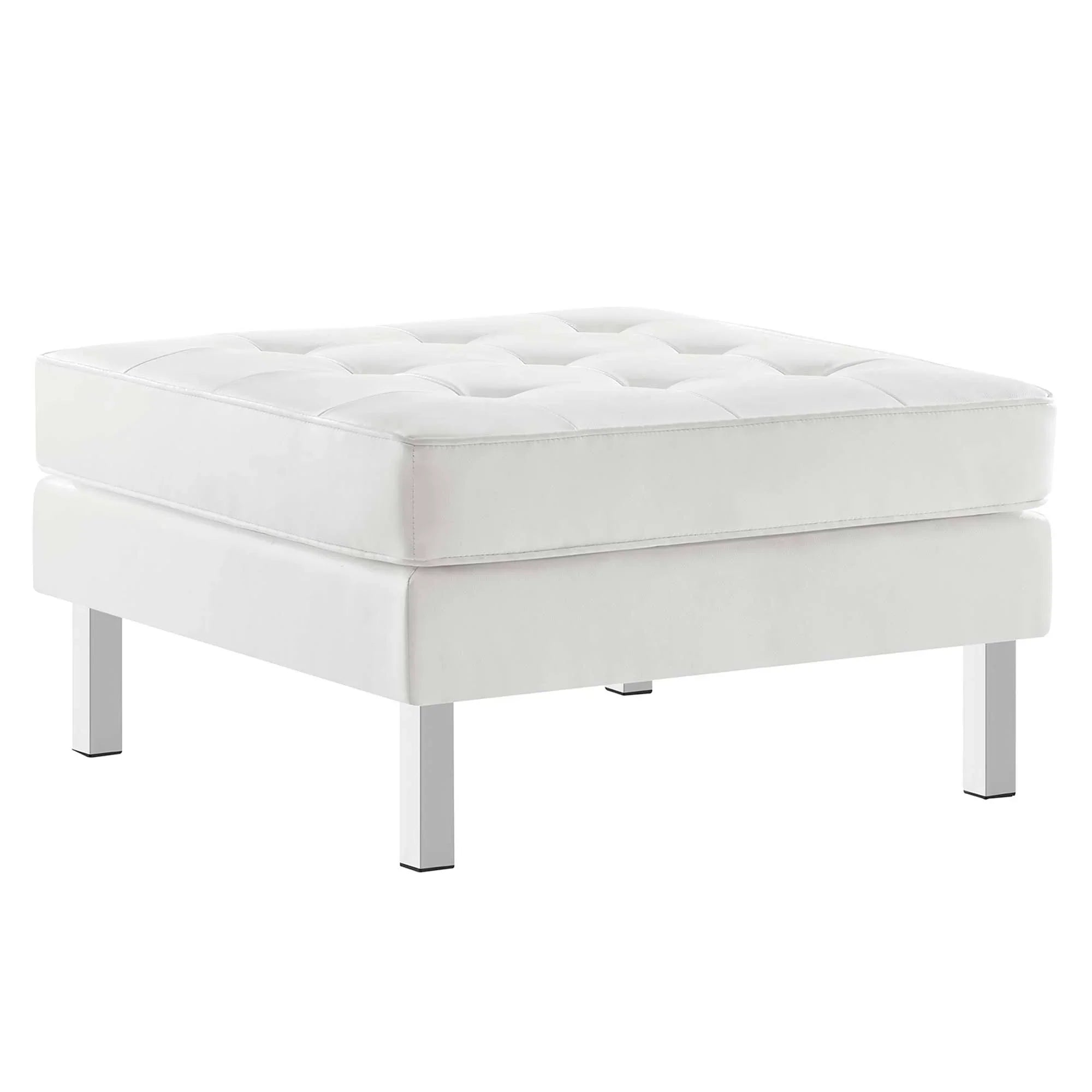 Loft Tufted Vegan Leather Sofa