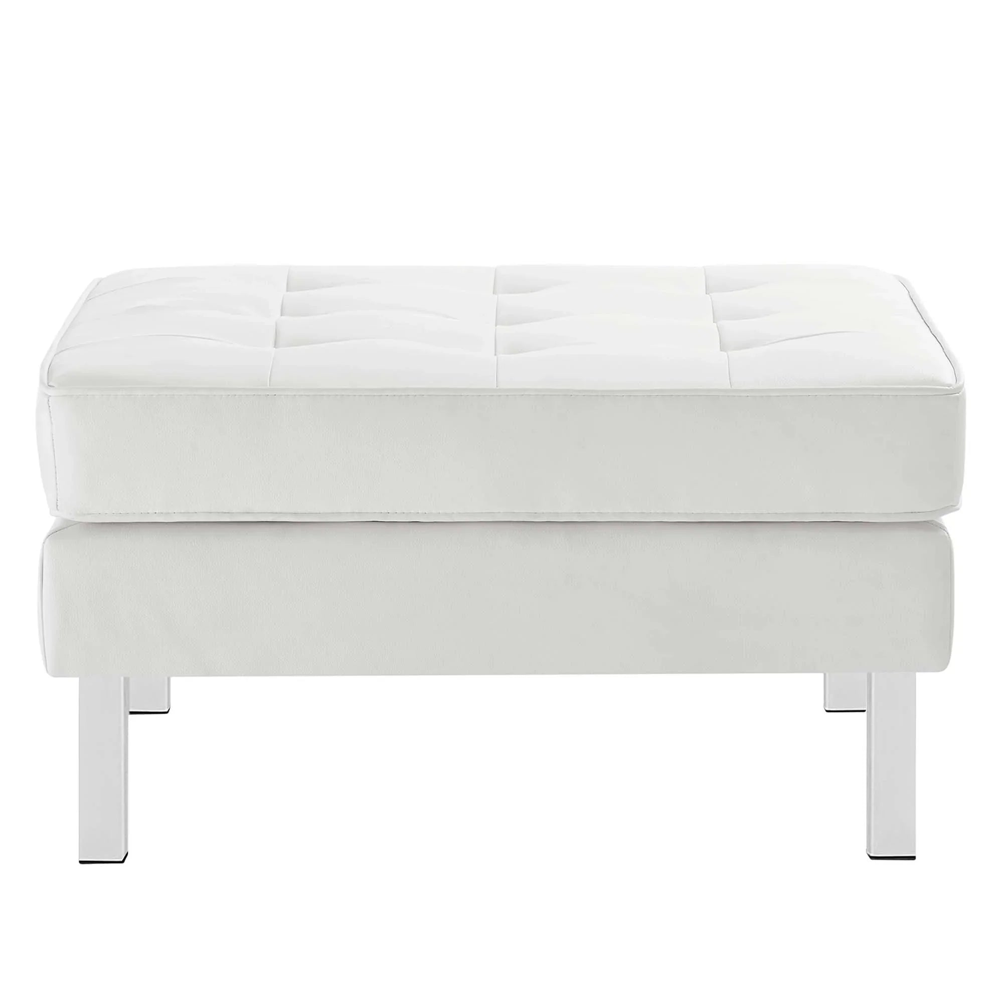 Loft Tufted Vegan Leather Sofa