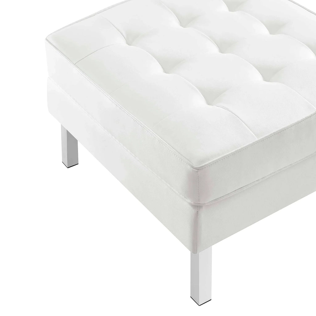 Loft Tufted Vegan Leather Sofa