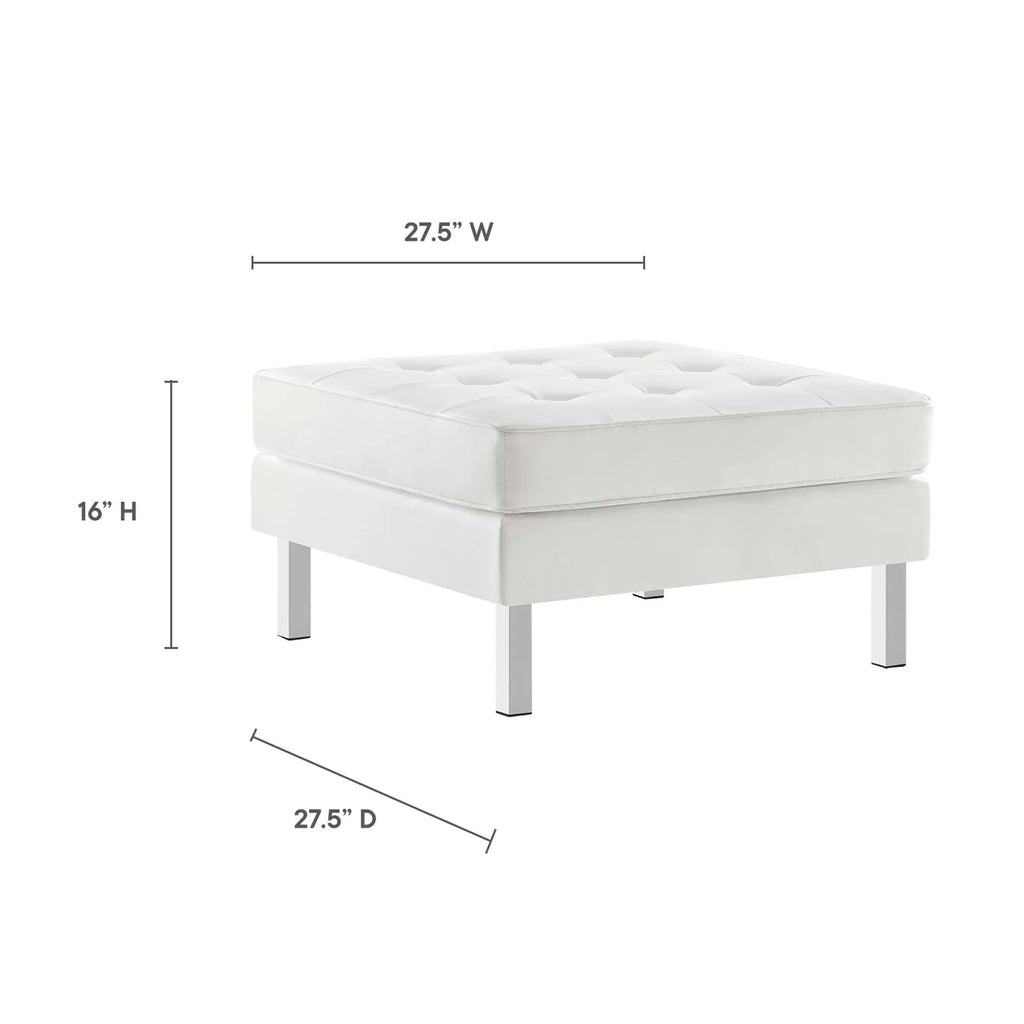 Loft Tufted Vegan Leather Sofa