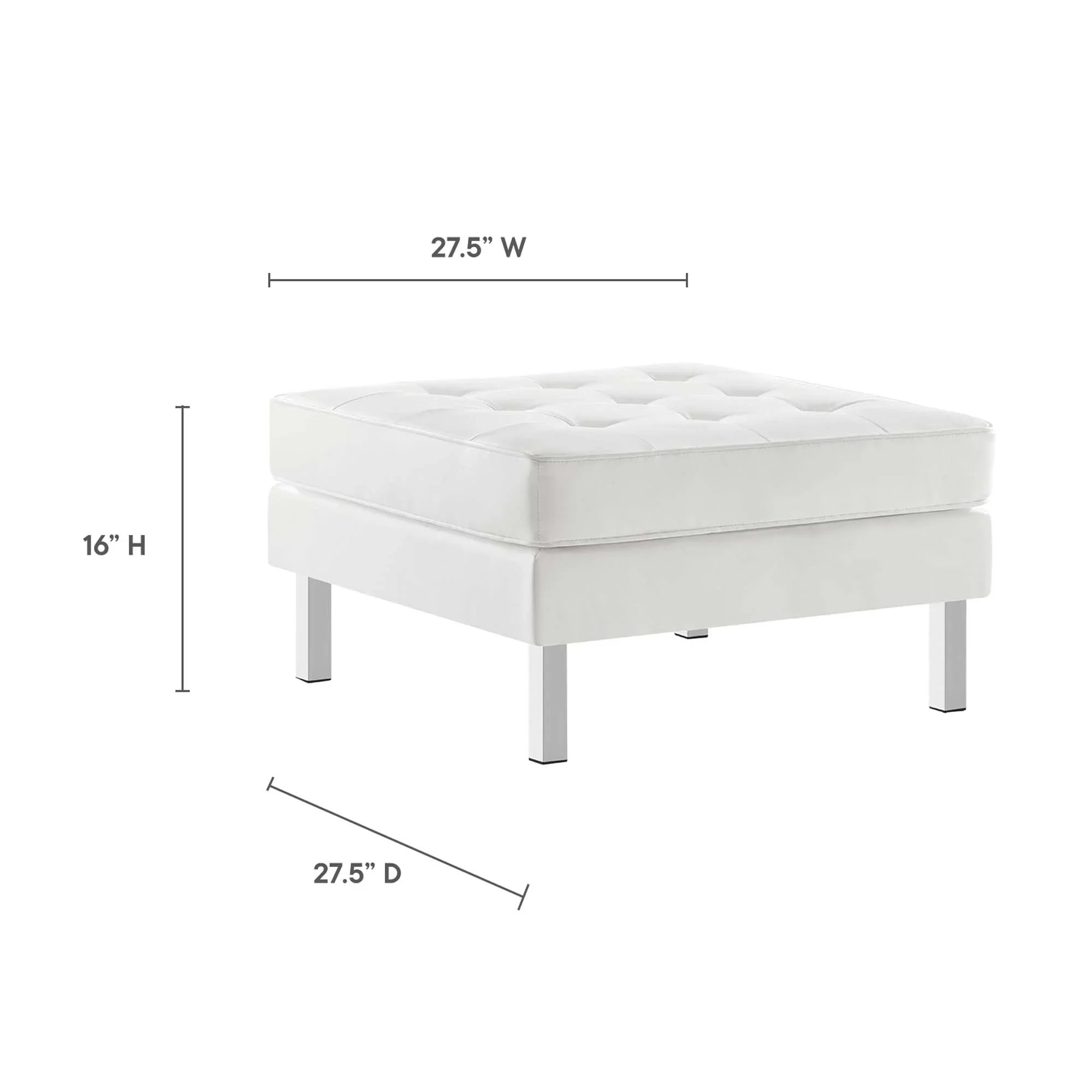 Loft Tufted Vegan Leather Sofa