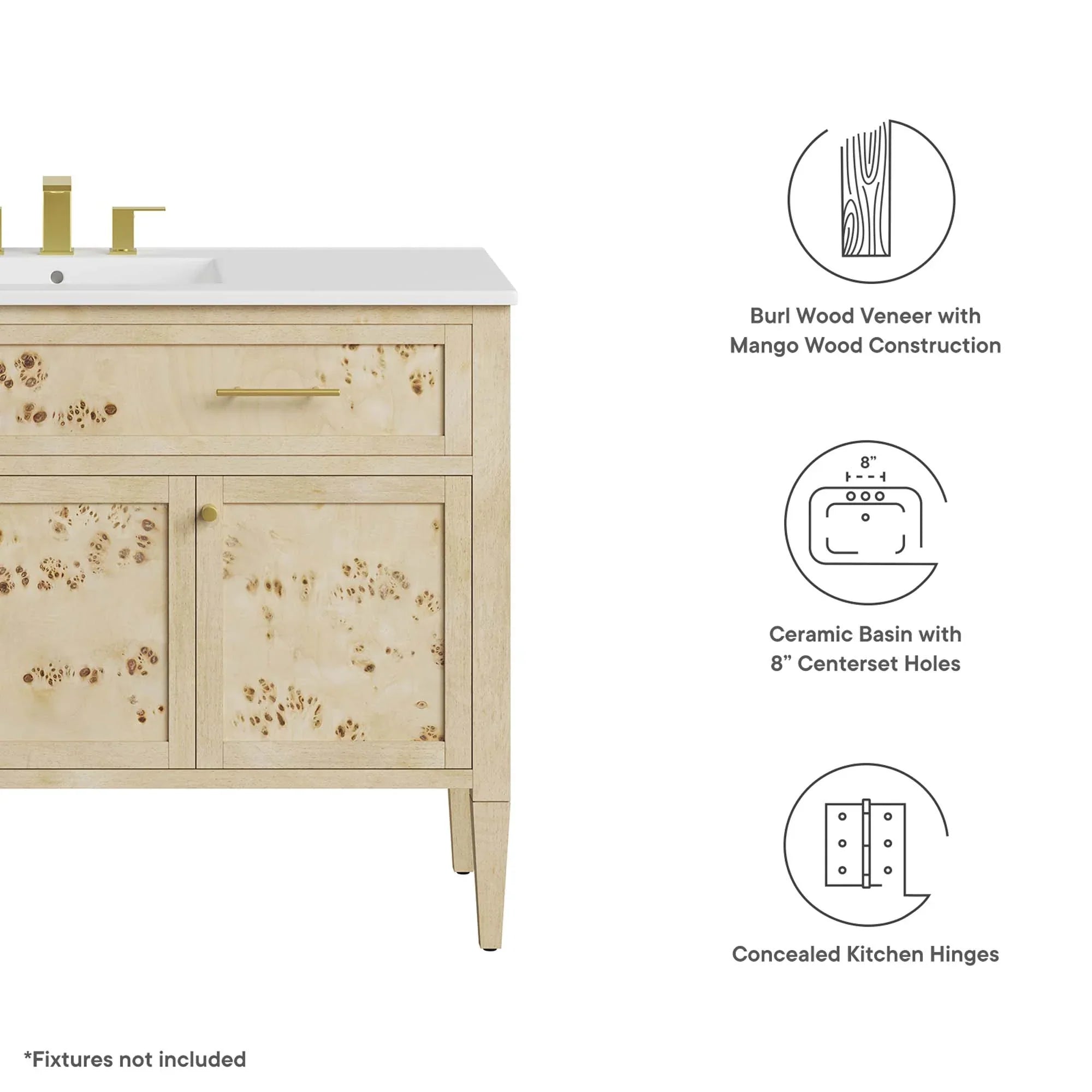 Elysian Bathroom Cabinet Basin Not Included