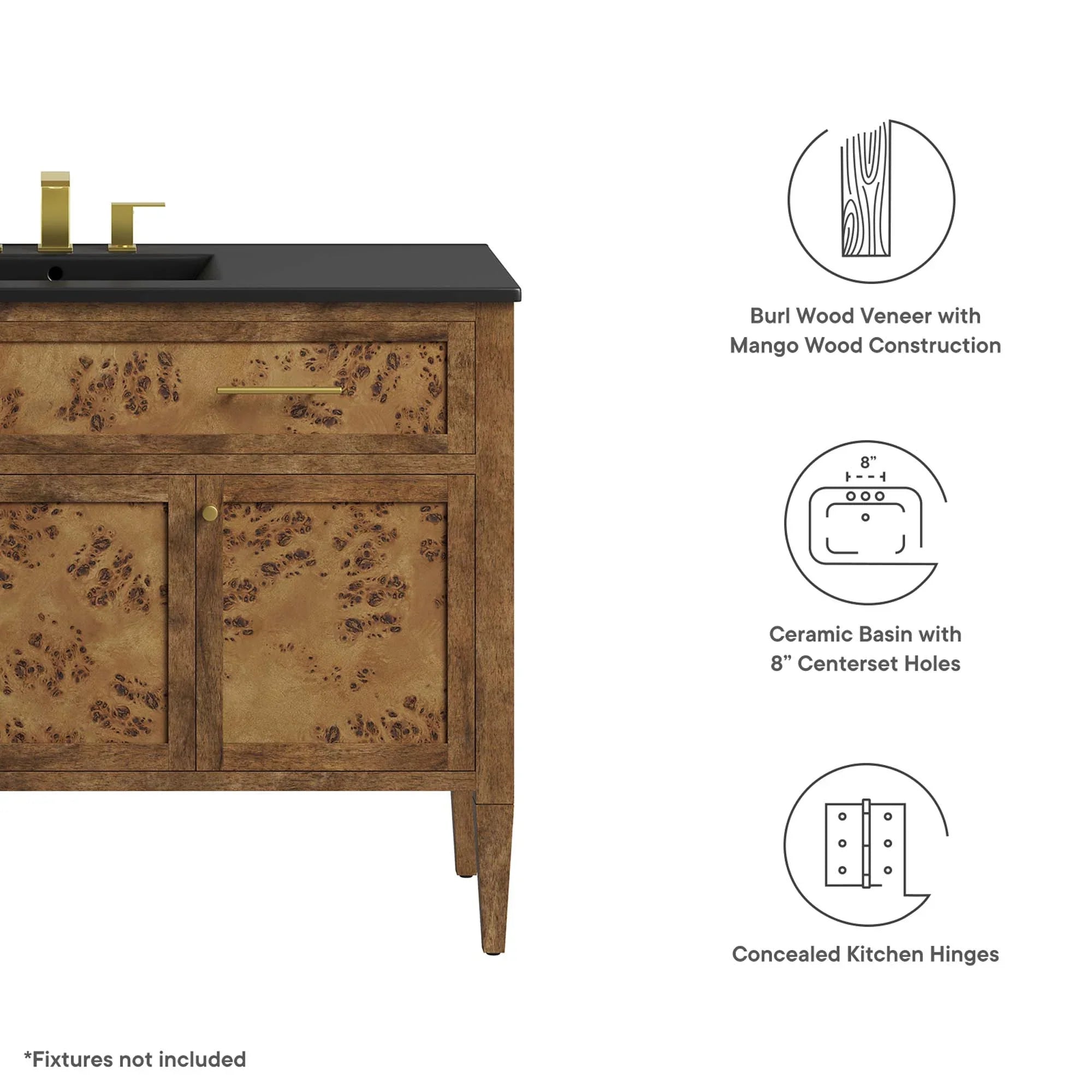 Elysian Bathroom Cabinet Basin Not Included