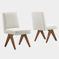 Lyra Boucle Fabric Dining Room Side Chair Set of 2