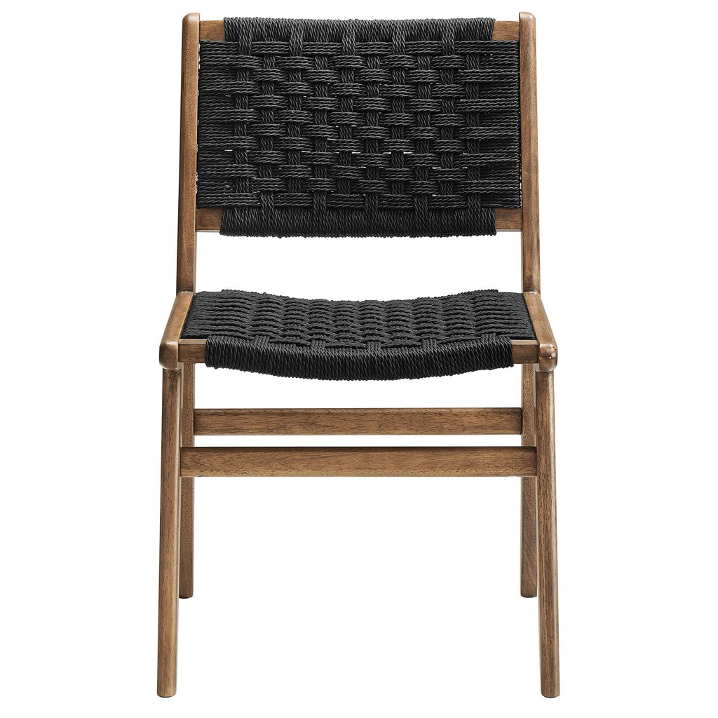 Saoirse Woven Rope Wood Dining Side Chair Set of 2