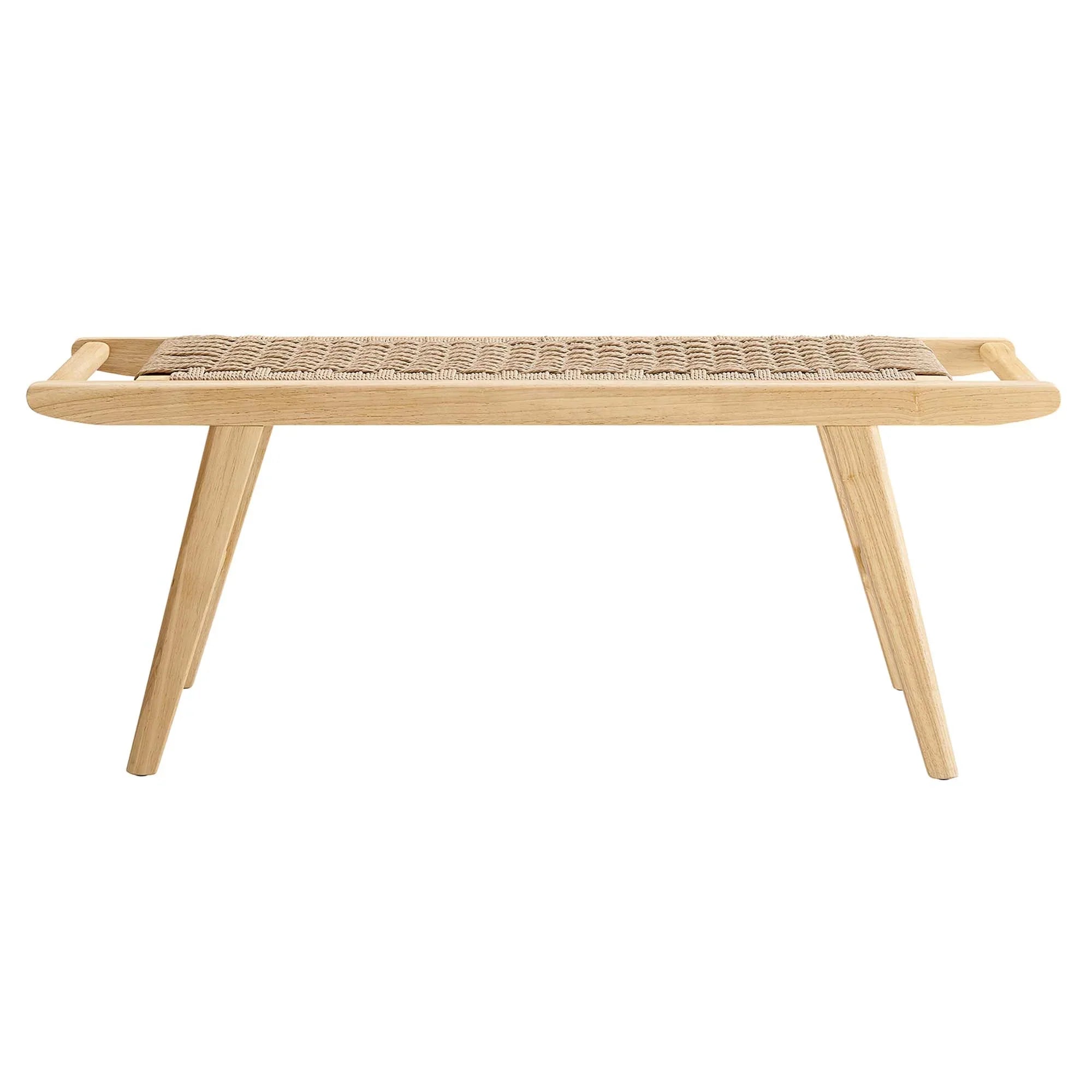 Saoirse 47" Wove Rope Wood Bench