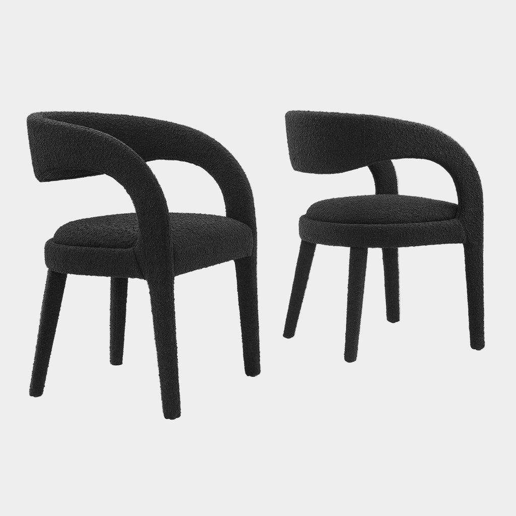 Pinnacle Boucle Upholstered Dining Chair Set of 2