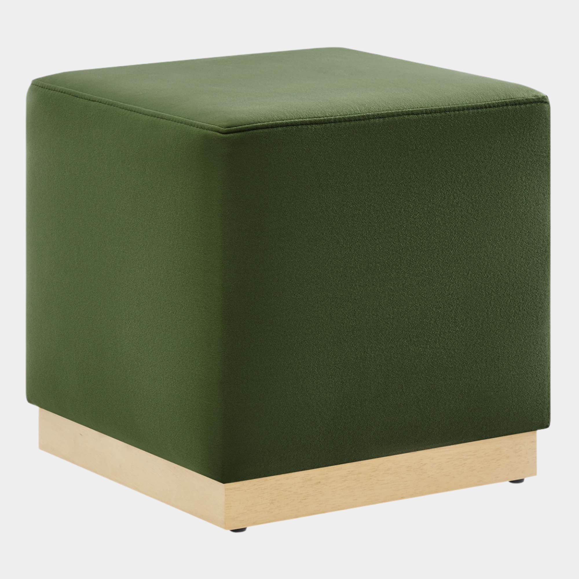 Tilden 17" Square Performance Velvet Upholstered Ottoman