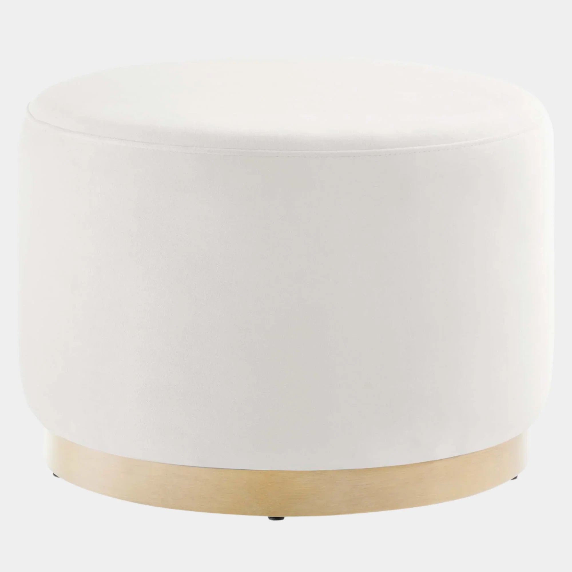 Tilden Large 23" Round Performance Velvet Upholstered Ottoman