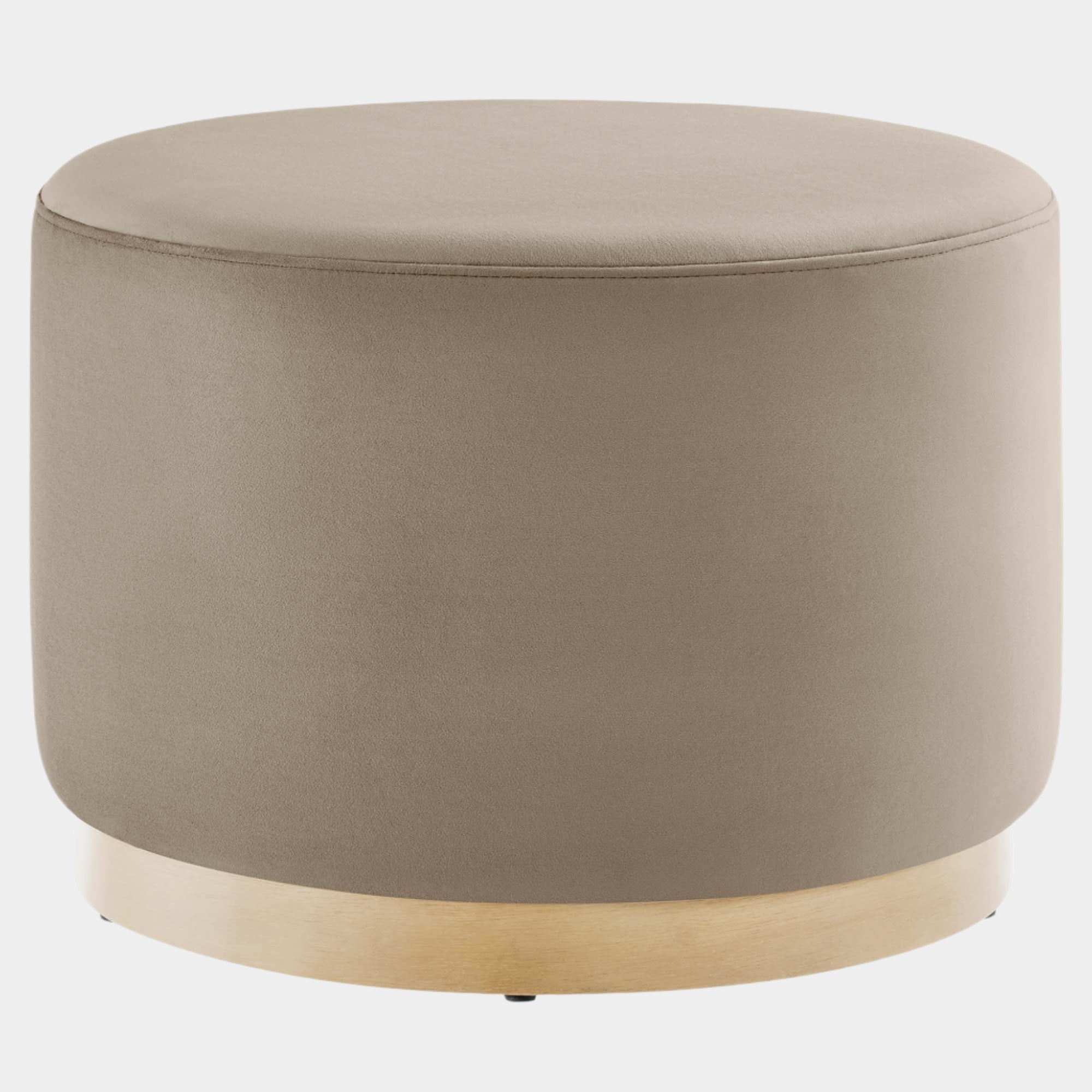 Tilden Large 23" Round Performance Velvet Upholstered Ottoman