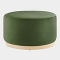 Tilden Large 29" Round Performance Velvet Upholstered Ottoman