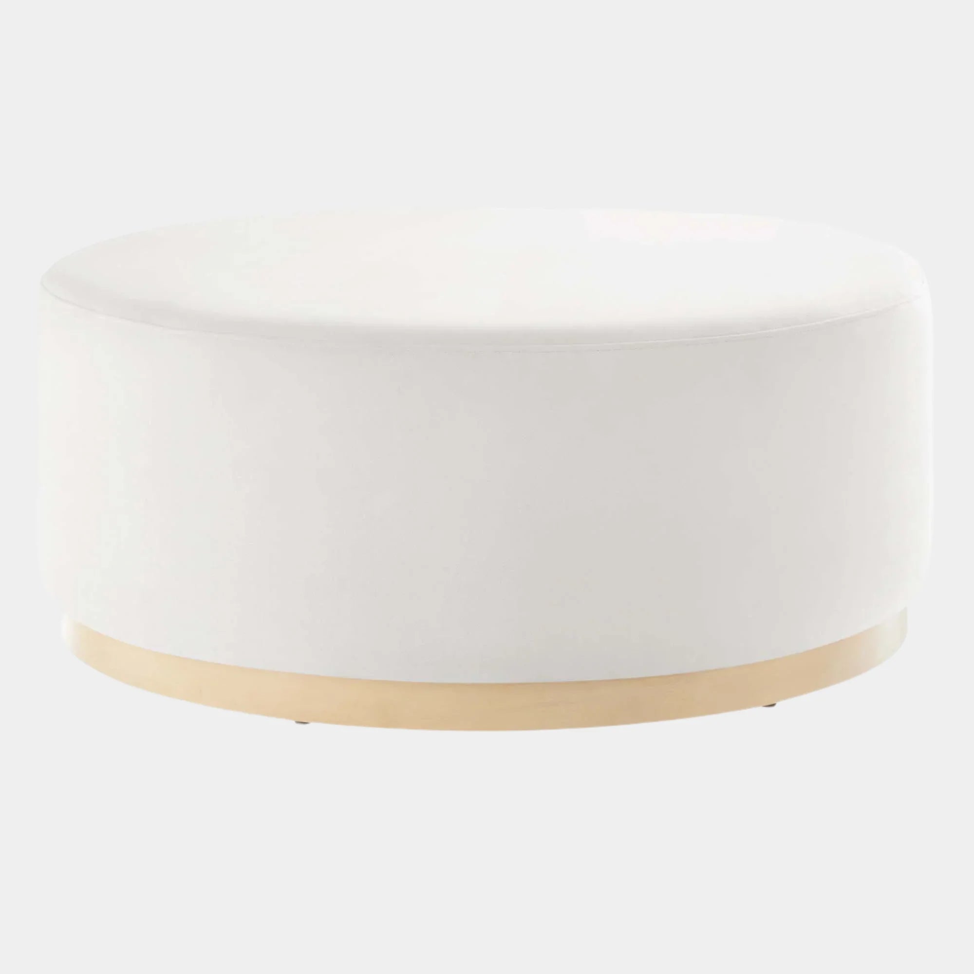 Tilden Large 38" Round Performance Velvet Upholstered Ottoman
