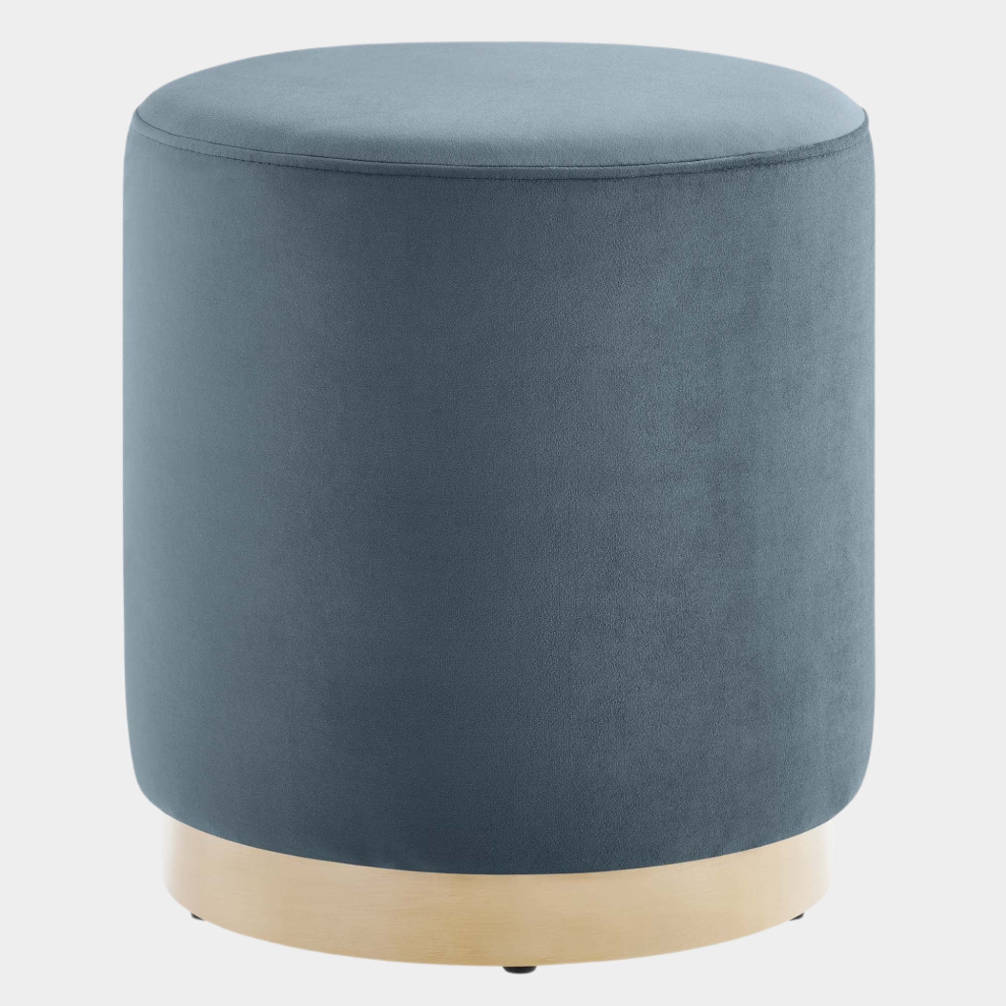 Tilden 16" Round Performance Velvet Upholstered Ottoman