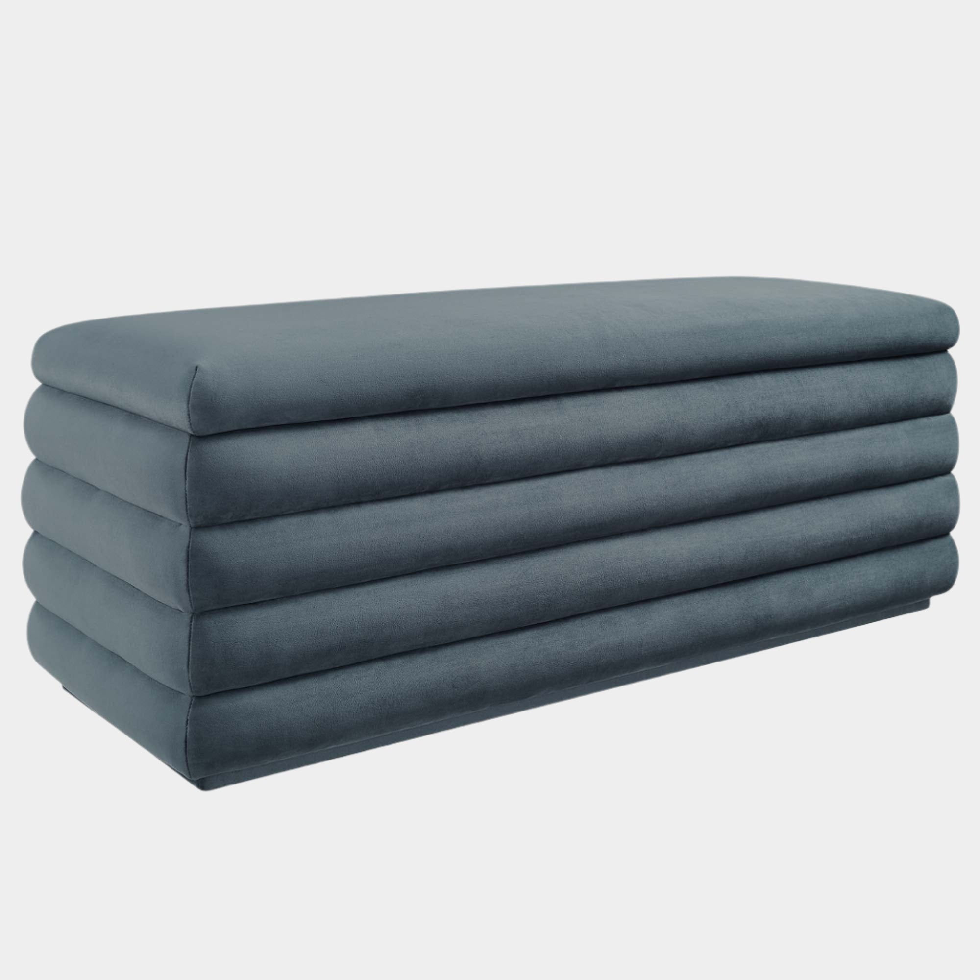 Mezzo Upholstered Performance Velvet Storage Bench