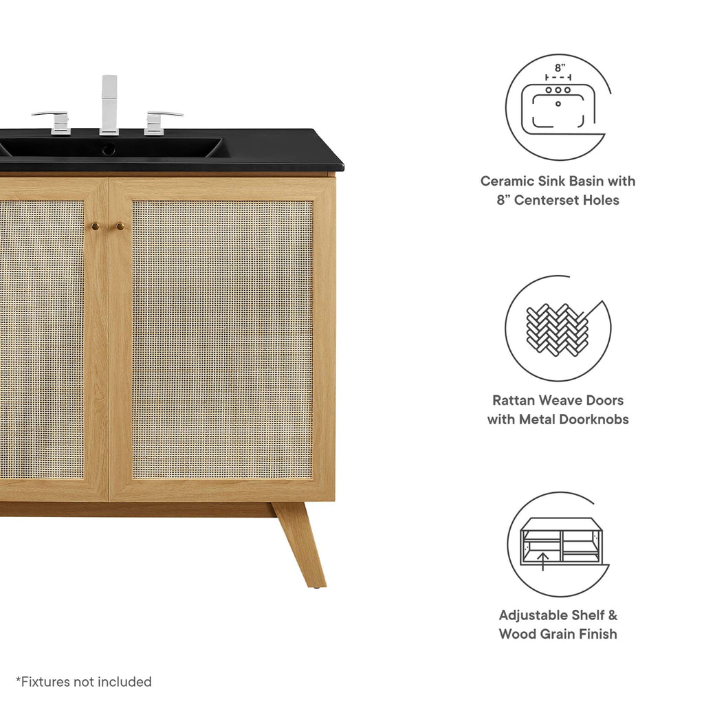 Soma Bathroom Vanity with Black Basin Included
