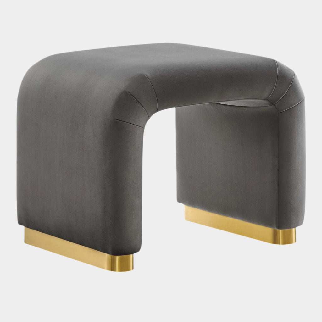 Koda Performance Velvet Waterfall Stool