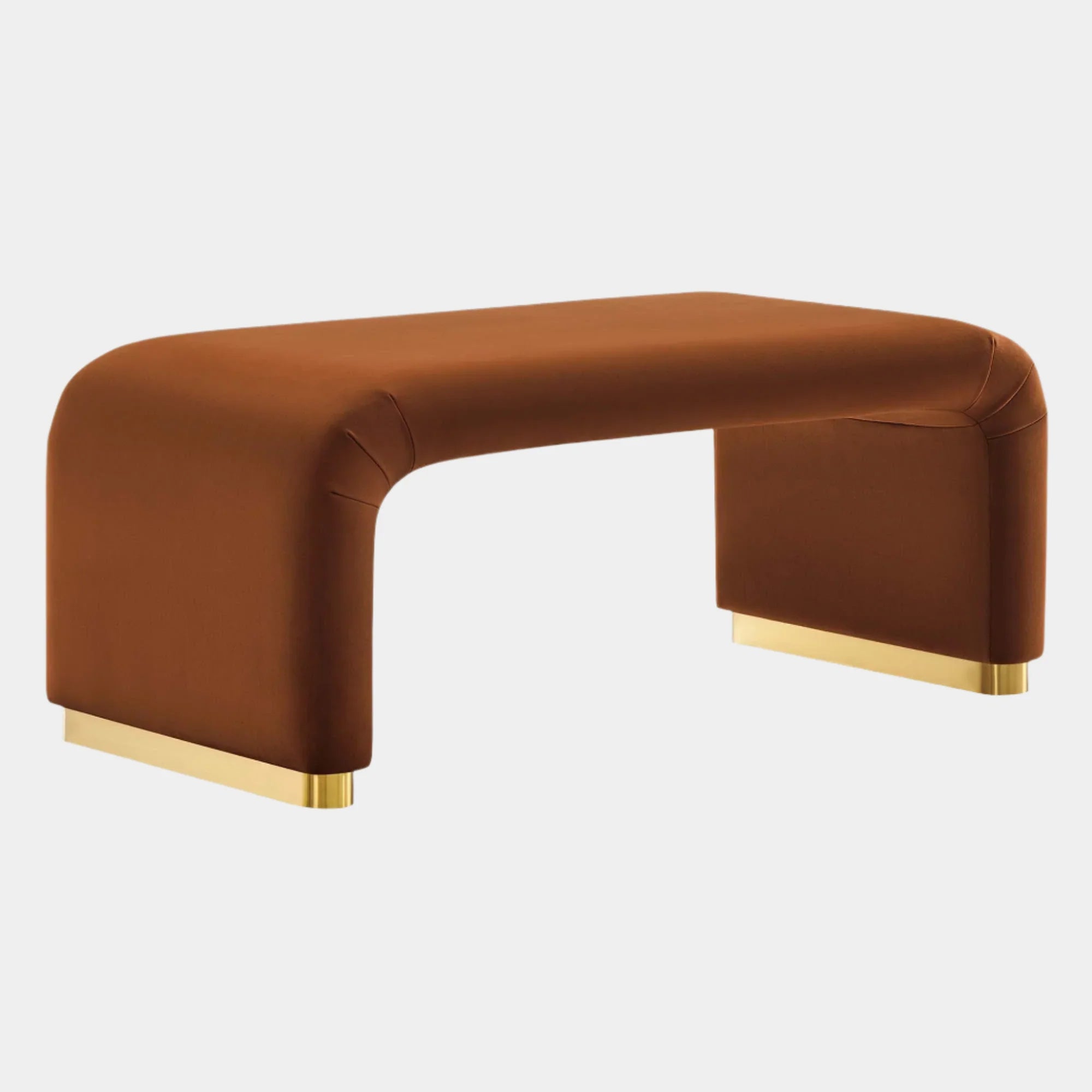 Koda Performance Velvet Waterfall Ottoman