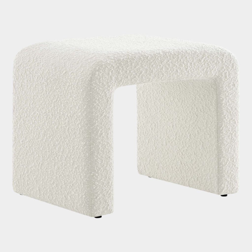 Simba Boucle Fabric Waterfall Stool